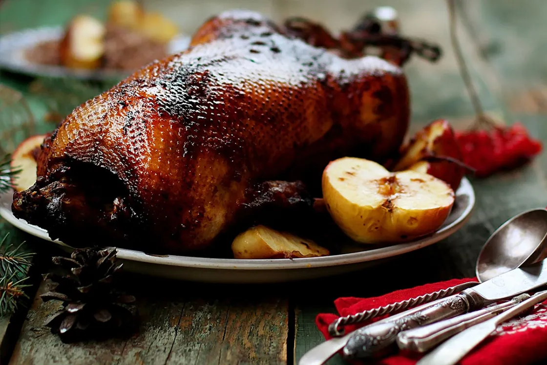 Ihr mögt es gerne traditionell und klassisch? Dann können wir euch als Füllung für eure Weihnachtsgans vor allem Maronen, Äpfel und Zwiebeln empfehlen. © Shutterstock; zoryanchik
