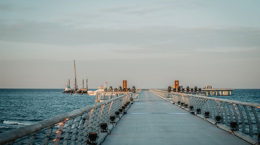 Seebrücke in Prerow an der Ostsee.