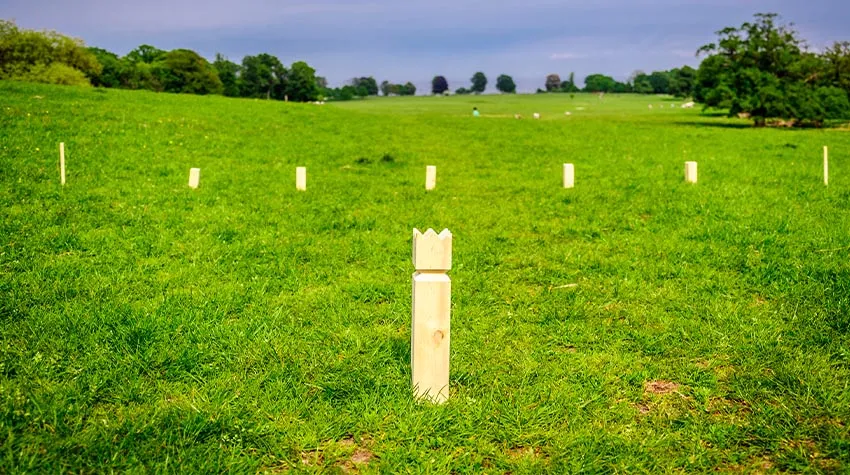 Wenn alle gegnerischen Holzklötze umgeworfen wurden, fehlt nur noch der König in der Mitte. © Shutterstock, mwennerwald